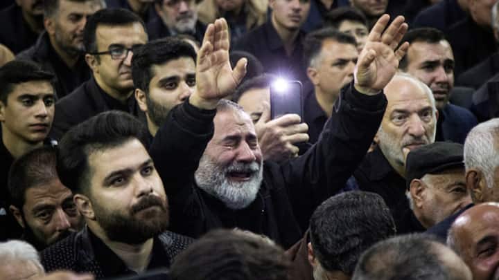 Iranian mourners packed the Musalla Mosque in Tabriz on Monday. (Photo: Getty)