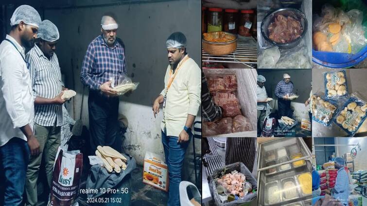 food safety task force team has conducted inspections in rayalaseema ruchulu and shah ghouse in lakdikapul Food Adulteration : రెస్టారెంట్లలో ఫుడ్ లొట్టలేసుకుంటూ తింటున్నారా- మీ పని అంతే!