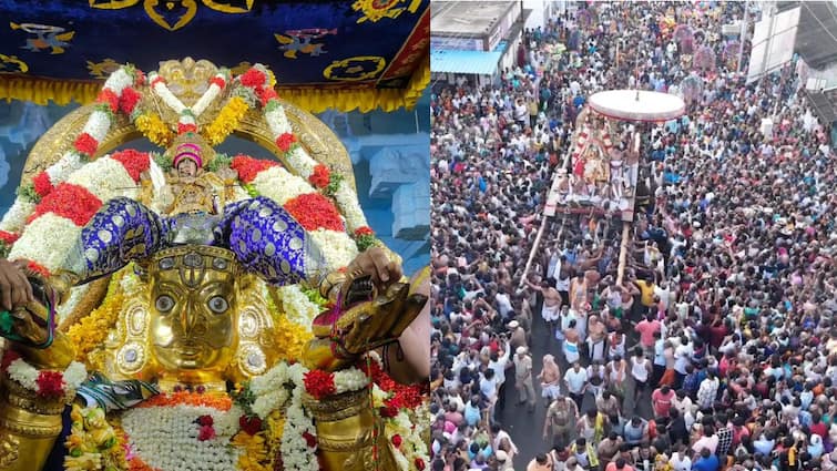 kanchipuram varadharaja perumal kovil Vaikasi Brahmotsavam  garuda sevai 2024 காஞ்சியில் கூடிய லட்சக்கணக்கான மக்கள்..! காஞ்சிபுரம் வரதராஜ பெருமாள் கோயில் கருட சேவை..!