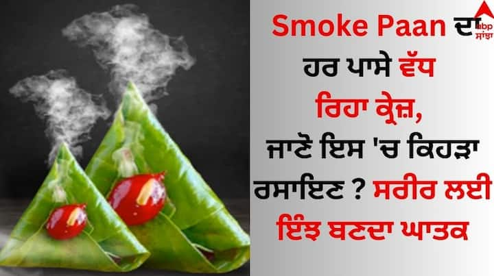 Smoke Paan Side Effects: ਭਾਰਤ 'ਚ ਪਾਨ ਖਾਣ ਦਾ ਕਾਫੀ ਕ੍ਰੇਜ਼ ਹੈ। ਦੇਸ਼ ਦੇ ਕਈ ਸੂਬੇ ਅਤੇ ਸ਼ਹਿਰ ਪਾਨ ਲਈ ਹੀ ਮਸ਼ਹੂਰ ਹਨ। ਕੁਝ ਲੋਕ ਮਿੱਠਾ ਪਾਨ ਖਾਣਾ ਪਸੰਦ ਕਰਦੇ ਹਨ ਅਤੇ ਕੁਝ ਲੋਕ ਜਰਦਾ ਪਾਨ ਖਾਣਾ ਪਸੰਦ ਕਰਦੇ ਹਨ।