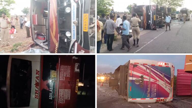 5 people murdered in various Road Accidents at Nirmal Visakha Kurnool districts in Andhra Pradesh and Telangana Latest Telugu News: తెలుగు రాష్ట్రాల్లో నాలుగు ఘోర రోడ్డు ప్రమాదాలు- ఇద్దరు చిన్నారుల సహా ఐదుగురు మృతి