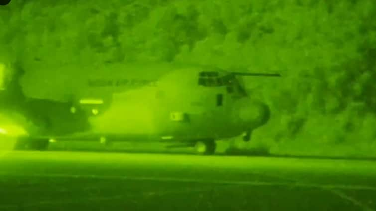 IAF Conducts Night Vision Goggles-Aided Landing C-130J Aircraft Eastern Sector video IAF Conducts Night-Vision-Goggles-Aided Landing Of C-130J In Eastern Sector Advanced Landing Ground: WATCH