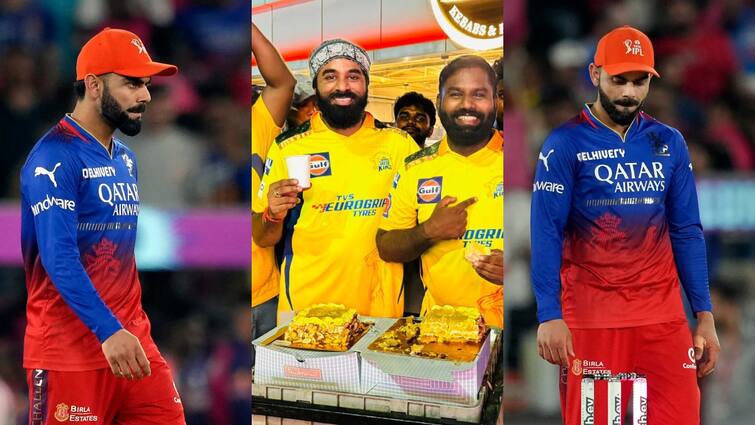 CSK fans celebrate RCB loss against RR in IPL 2024 Eliminator Watch Social Media reactions here RCB vs RR: राजस्थान के खिलाफ बेंगलुरु की हार पर चेन्नई के फैंस ने मनाया जश्न, सामने आए दिलचस्प रिएक्शन