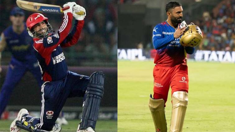 ipl 2024 DINESH KARTHIK RETIRES FROM IPL full ipl journey record list here Dinesh Karthik Retirement: டெல்லியில் தொடங்கி பெங்களூருவில் முடிந்த ஐபிஎல் பயணம்.. தோல்வியுடன் வெளியேறிய தினேஷ் கார்த்திக்!