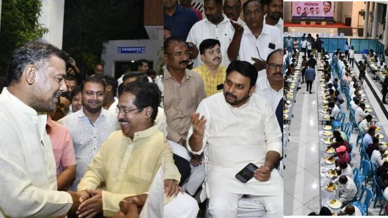 Sangli Lok Sabha Election 2024 Vishal Patil and Vishwajeet Kadam attends congress party event at bypass road sangli Vishal Patil: लढाई संपताच सगळे एकत्र, सांगलीत काँग्रेसप्रेमी कार्यकर्ता मेळाव्याला विशाल पाटलांची उपस्थिती, चर्चांना उधाण