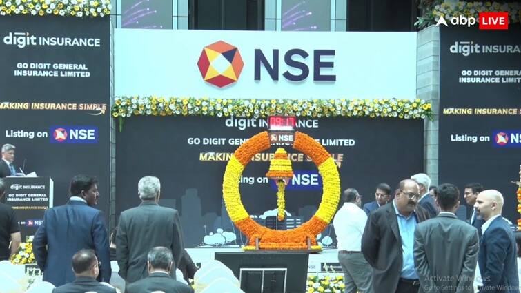 Go Digit IPO Listing today stocks listed with around 5 per cent premium on BSE and NSE Go Digit Listing: फीकी रही गो डिजिट की लिस्टिंग, महज 5 फीसदी प्रीमियम के साथ शुरुआत