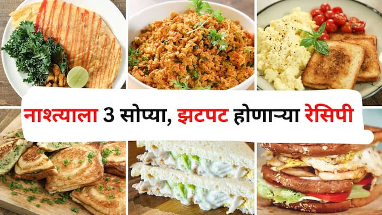 Food lifestyle marathi news make for breakfast everyday check out 3 easy quick recipes Food : रोज -रोज नाश्त्याला काय बनवू? असा प्रश्न पडत असेल, तर 3 सोप्या, झटपट होणाऱ्या रेसिपी जाणून घ्या