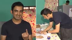 Ex-India Cricketer & KKR Mentor Gautam Gambhir Casts Vote At Polling Station In Delhi
