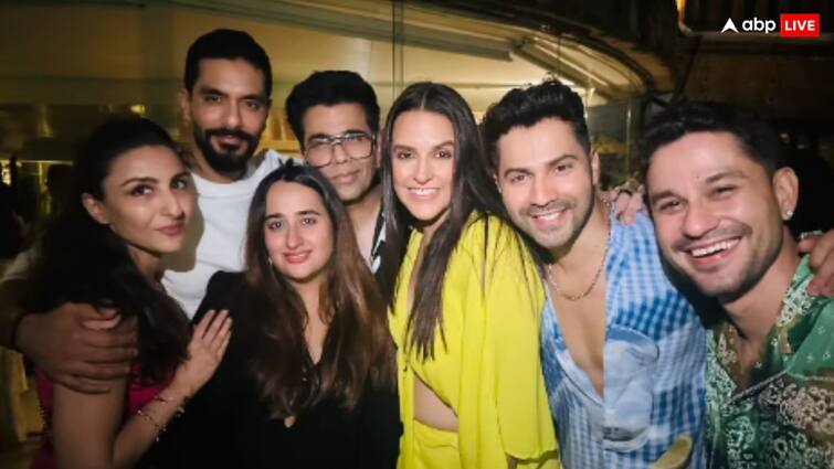 Karan Johar Birthday Party Inside Pics Neha Dhupia Varun Dhawan Soha Ali Khan Kunal Khemu and more celebs Pose together Karan Johar Birthday Inside Pics: करण जौहर के बर्थडे बैश में नेहा धूपिया से लेकर वरुण धवन तक ने खूब मचाया धमाल, देखें इनसाइड तस्वीर