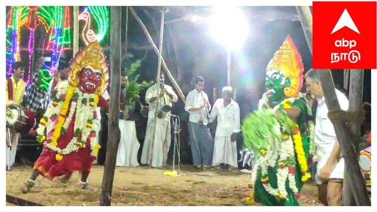 Mayiladuthurai tharangambadi mamakudi kaaliyamman temple festival - TNN 92-ஆம் ஆண்டாக நடைபெற்ற காளி நடன உற்சவம் - காண திரண்ட ஆயிரக்கணக்கான பக்தர்கள்..!