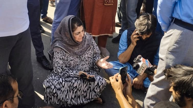 Mehbooba Mufti PDP Workers Detained, Cellular Service Suspended PDP Workers Detained, Cellular Service Suspended: Mehbooba Mufti's Big Charge Amid J&K Polls