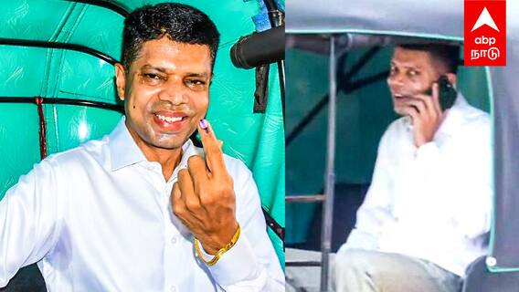 VK Pandian Casts Vote : ‘’யாரென்று தெரிகிறதா?’’ஆட்டோவில் வந்த V.K.பாண்டியன்!வியந்து பார்த்த மக்கள்!