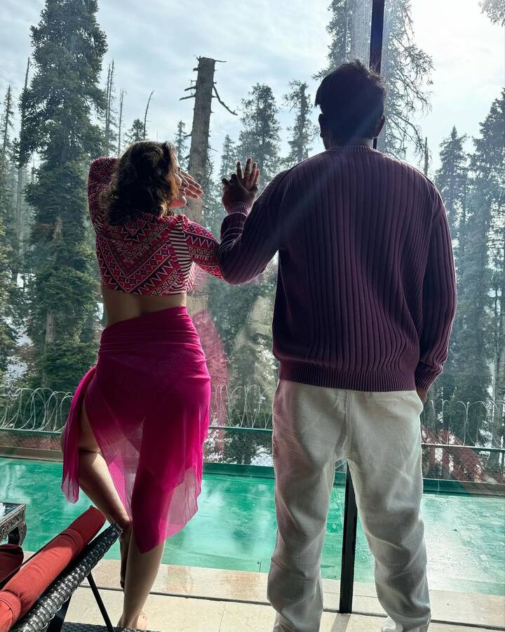 वहीं अब शादी के एक महीने बाद ये कपल कश्मीर में हनीमून मनाने पहुंचा है. जिसकी तस्वीरें अब एक्ट्रेस ने खुद फैंस के साथ शेयर की है.