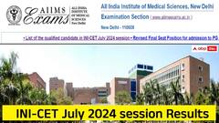 ఎయిమ్స్ ఐఎన్‌ఐసెట్ - 2024 జులై సెషన్ ఫలితాలు విడుదల, డైరెక్ట్ లింక్ ఇదే