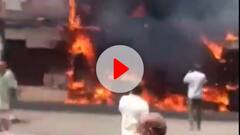 अजमेर रेलवे स्टेशन के सामने ढाबे में लगी भीषण आग, गैस सिलेंडर ब्लास्ट से मची अफरा तफरी