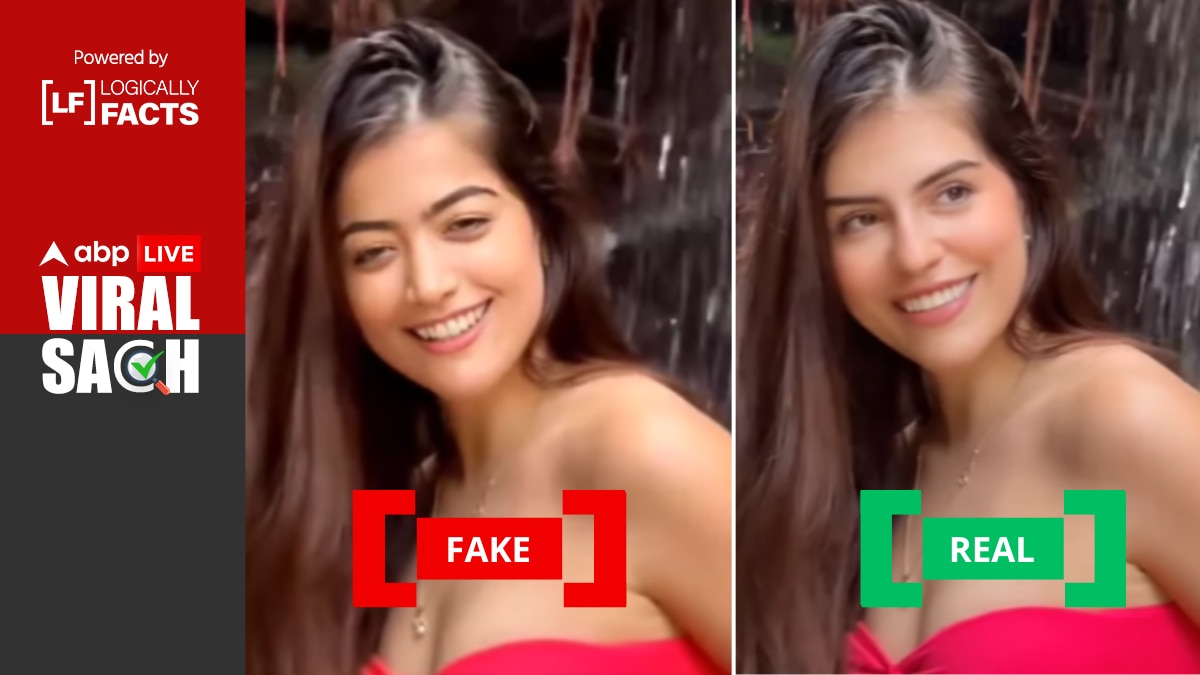 Rashmika Mandanna Viral Video In Red Bikini Is Deepfake