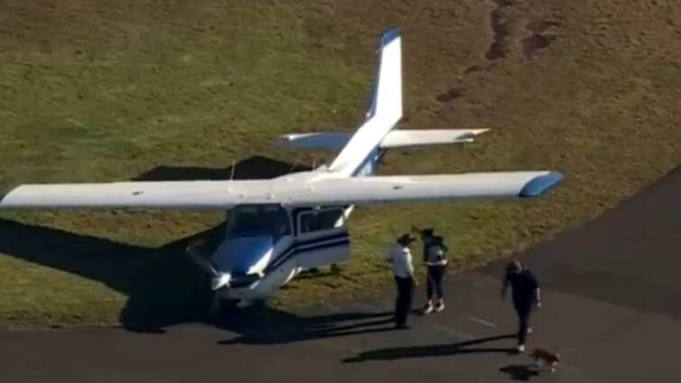 Passengers Unhurt Plane Crashes Australian Airport Plane Crash Lands At Sydney Airport After Flying Low Over Residential Buildings, Passengers Escape Unhurt — WATCH
