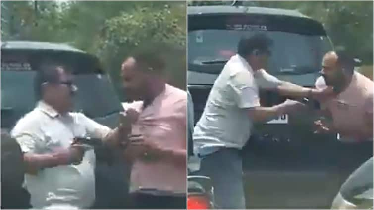 Lucknow Road Rage Video Shooter Brandishes Pistol Hits Driver Uttar Pradesh CM Yogi Adityanath Congress UP: Shooter Brandishes Pistol, Hits Man On Lucknow Road. Congress Slams Yogi Govt Over Video