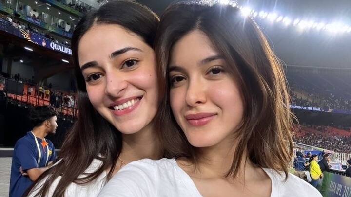 Shanaya Kapoor at stadium in IPL 2024 final With Suhana Khan and Ananya ...