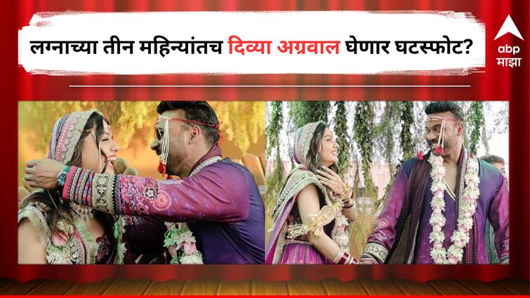Divya Agarwal DELETES Wedding Photos from Social Media Sparks Rumours of Divorce With Husband Apurva Padgaonkar Entertainment Latest update detail marathi news  Divya Agarwal : हनीमूनवरुन परत येतात दिव्या अग्रवालने काढून टाकले लग्नाचे फोटो, तीन महिन्यांतच मराठमोळ्या नवऱ्यापासून होणार विभक्त? 
