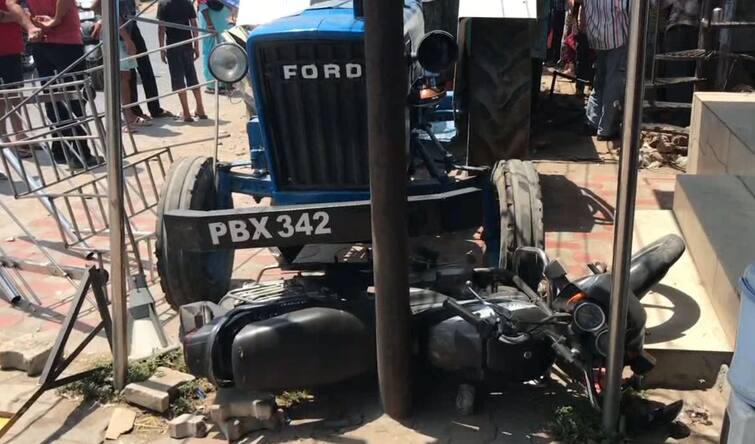 In Khanna an uncontrolled tractor trolley crushed a shopkeeper Ludhiana News: ਬੇਕਾਬੂ ਟਰੈਕਟਰ ਟਰਾਲੀ ਨੇ ਦੁਕਾਨਦਾਰ ਨੂੰ ਦਰੜਿਆ, ਮੌਕੇ 'ਤੇ ਹੋਈ ਮੌਤ, ਸ਼ਰਾਬੀ ਦੱਸਿਆ ਜਾ ਰਿਹਾ ਡਰਾਈਵਰ