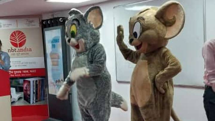 The NBT collaborated with Cartoon Network to help children feel at home with their favourite cartoon characters like Tom & Jerry. (Photo: Divyadeep Singh/ABP LIVE)