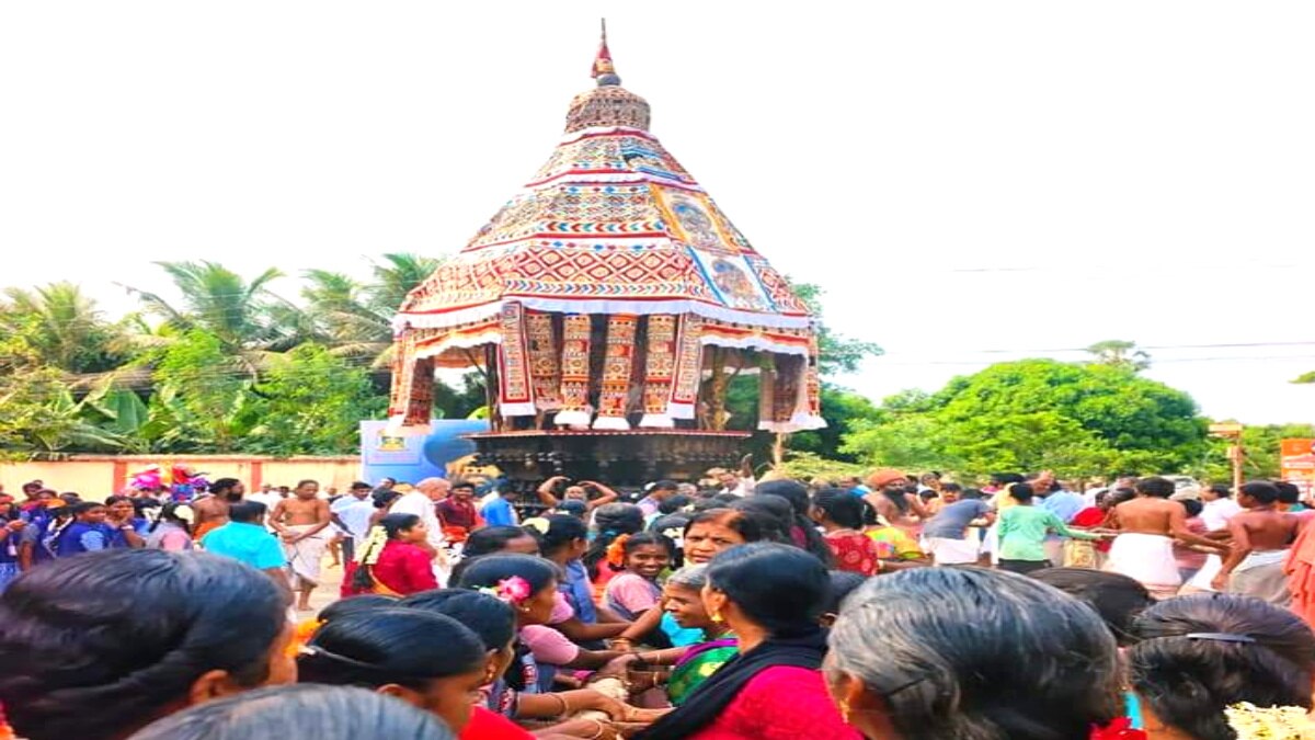 தருமபுரம் ஞானபுரீஸ்வரர் கோயில் திருத்தேரோட்டம் - திரளான பக்தர்கள் வடம் பிடிப்பு..!