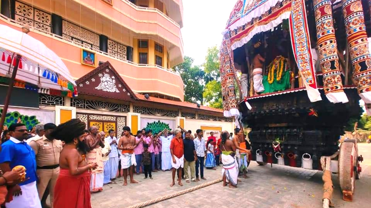 தருமபுரம் ஞானபுரீஸ்வரர் கோயில் திருத்தேரோட்டம் - திரளான பக்தர்கள் வடம் பிடிப்பு..!