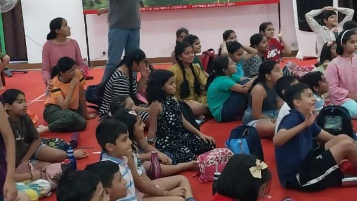 The 15-day summer camp organised by the  NBT, which works under the Government of India's Department of Higher Education (Ministry of Human Resource Development), includes various activities such as art, craft, and story-telling, among others. (Photo: Divyadeep Singh/ABP LIVE)