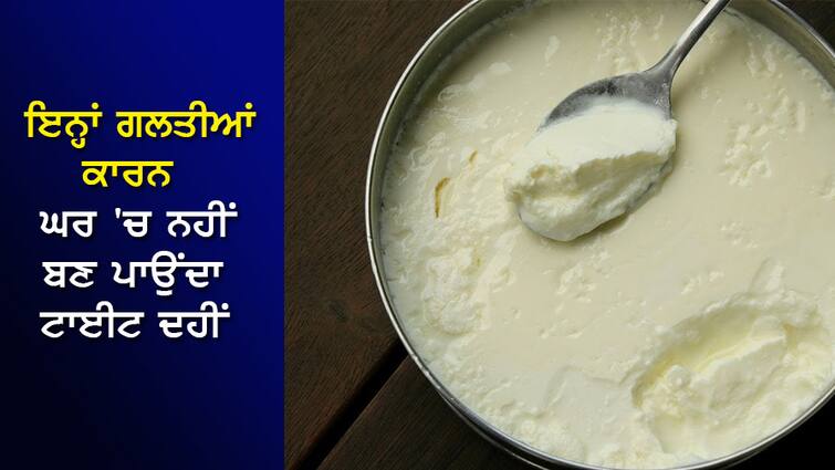 Curd Making Process: Due to these mistakes, curd cannot be made at home like in the market, know the right way Curd Making Process: ਇਨ੍ਹਾਂ ਗਲਤੀਆਂ ਕਾਰਨ ਘਰ 'ਚ ਨਹੀਂ ਬਣ ਪਾਉਂਦਾ ਬਜ਼ਾਰ ਵਾਂਗ ਟਾਈਟ ਦਹੀਂ, ਜਾਣੋ ਸਹੀ ਤਰੀਕਾ