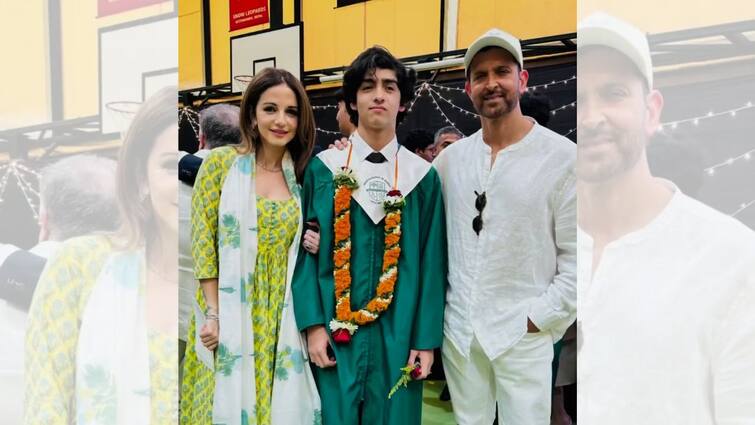 Hrithik Roshan, Sussanne Khan attend son Hrehaan's graduation ceremony together Hrithik-Sussanne Son: বড় ছেলের গ্র্যাজুয়েশন সেরিমনি, একসঙ্গে উপস্থিত হৃত্বিক-সুজ্যান, হাজির ছোট ছেলেও