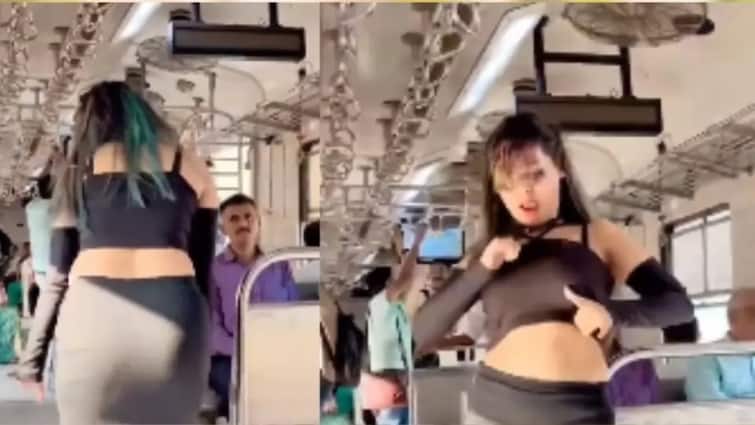 Girl Best Trending Video Viral mumbai local girl did obscene dance in mumbai local after which people scolded her a lot video viral Train Video: લૉકલ ટ્રેનમાં અશ્લીલતાની હદ પાર કરતો છોકરીનો ડાન્સ વીડિયો વાયરલ, થશે કાર્યવાહી