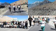 14000 फीट की ऊंचाई, तिरंगा लेकर दौड़े बच्चे... करगिल युद्ध में शहीद सैनिकों को इस तरह किया गया याद