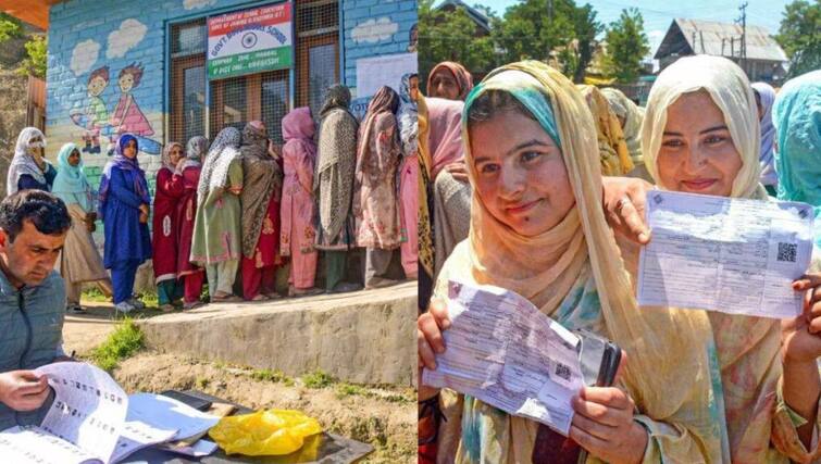 58.46 percent voting in Jammu and Kashmir for the first time in the history of Lok Sabha elections in 35 years निवडणुकीच्या इतिहासात जम्मू काश्मीरनं उमटवला ठसा,  35 वर्षात प्रथमच केला 'हा' विक्रम