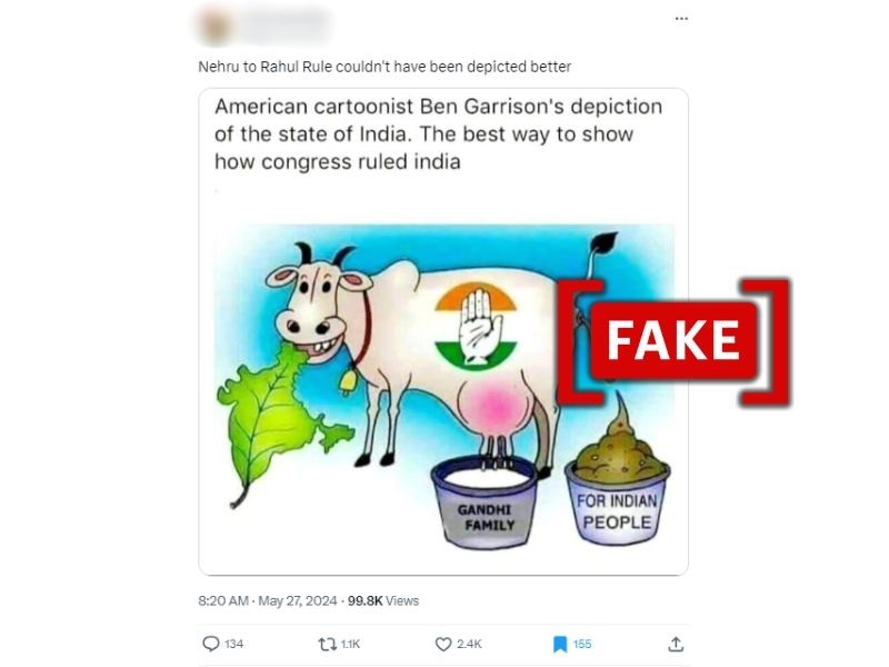 Fact Check: ‘Anti-Congress Cartoon’ Credited To US Cartoonist Was Indian's Take On ‘Make In India’