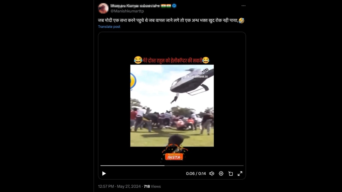 Fact Check: Old Kenya Video Shared As Visuals Of Modi Supporter Hanging Onto The PM's Helicopter