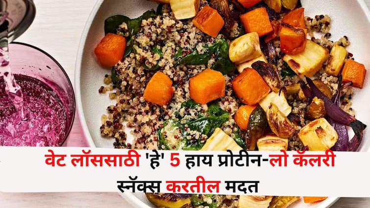 Food lifestyle marathi news Stop worrying about weight loss 5 High Protein Low Calorie Snacks Will Help Recipes That Take Just Minutes Food : 'वेट लॉस'ची चिंता सोडून द्या! 'हे' 5 हाय प्रोटीन-लो कॅलरी स्नॅक्स करतील मदत, अवघ्या काही मिनिटातच तयार होणाऱ्या रेसिपी