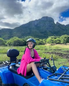 Shehnaaz Gill Enjoys A Thrilling Quad Bike Ride During Vacation, Shares PICS