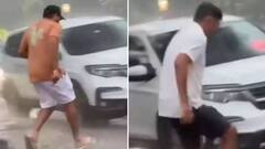 Rohit Sharma, Rahul Dravid Sprint Towards Car To Avoid New York Rain, Video Goes Viral- WATCH