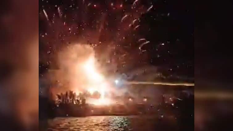 Odisha Puri Fireworks Accident Chandan Yatra Several Injured Video Odisha: Pile Of Fireworks Goes Off During Puri Chandan Yatra By Accident, Several Injured — Video