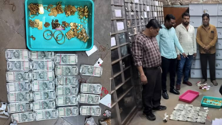 engineer of irrigation department was caught taking bribe of 28 thousand Police Found 1.61 crore worth of goods in bank locker two kg of gold 12 lakhs in cash Maharashtra Crime marathi news 28 हजारांची लाच घेताना पकडलं,पाटबंधारे खात्याच्या इंजिनिअरकडे दोन किलो सोन्यासह 1.61 कोटीचं घबाड सापडलं!