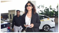 Shamita Shetty's Black And White Airport Look Is Chic - See Pics