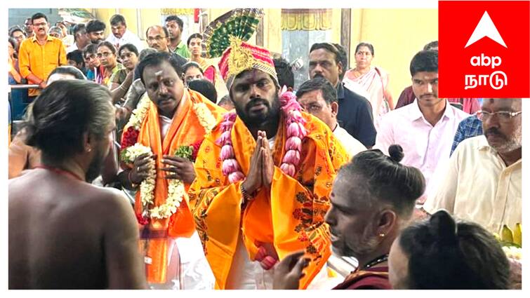 Mayiladuthurai keelaperumpallam kethu temple bjp state leader annamalai prayer - TNN மனக்கோளாறுகளை போக்கும் கேது பகவான் சன்னதியில் அண்ணாமலை வழிபாடு