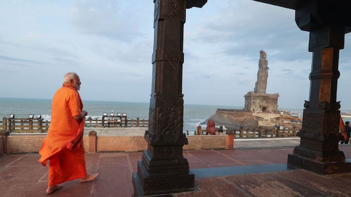 Prime Minister Narendra Modi began his 45-hour-long meditation session at the famous Vivekananda Rock Memorial in the country's southernmost tip in Kanniyakumari in Tamil Nadu.