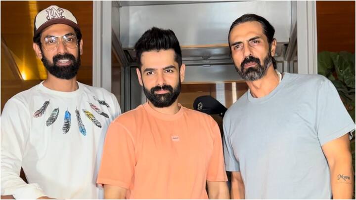 Ram Pothineni and Rana Daggubati with Arjun rampal at Bandra: ఒకే ఫ్రేంలో మన టాలీవుడ్‌ హ్యాండ్సమ్ హీరోస్. రానా దగ్గుబాటి, రామ్‌ పోతినేనిలు తాజాగా ముంబై బాంద్రాలో తళుక్కున మెరిశారు.