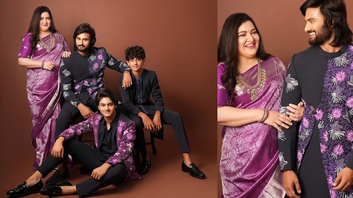 Hero Sudheer Babu Family Photoshoot : హీరో సుధీర్ బాబు ఆయన పెళ్లి దినోత్సవం సందర్భంగా ఫ్యామిలీతో ఫోటోషూట్ చేశారు. ప్రస్తుతం ఈ ఫోటోలు సోషల్ మీడియాలో బాగా వైరల్ అవుతున్నాయి. ఎందుకంటే..