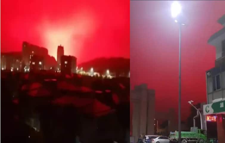 चीन के शहर में रात होते ही आसमान हो गया खून जैसा लाल, बुरी तरह डर गए लोग, क्या है वजह