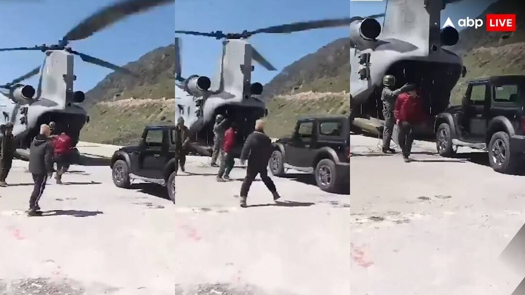 A Mahindra Thar SUV is reached to kedarnath dham to help for old sick and PH people  वायुसेना के हेलीकॉप्टर से केदारनाथ पहुंची Thar, इस काम में करेगी प्रशासन और यात्रियों की मदद