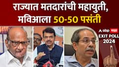Maharashtra Lok sabha Exit Poll 2024 : राज्यात मतदारांची महायुती, मविआला 50-50 पसंती ABP Majha
