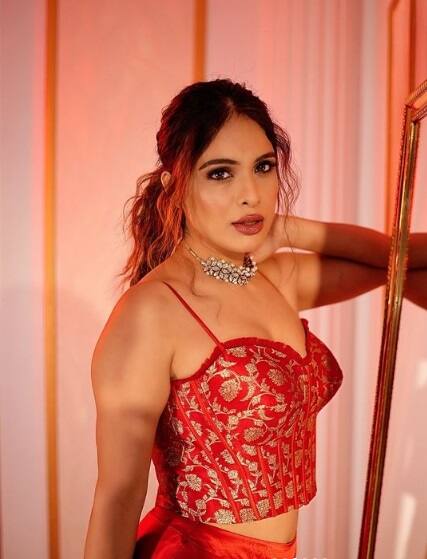 નેહા મલિકે રેડ ડ્રેસમાં પાથર્યો અદાઓનો જાદુ, ફેન્સ થયા દિવાના